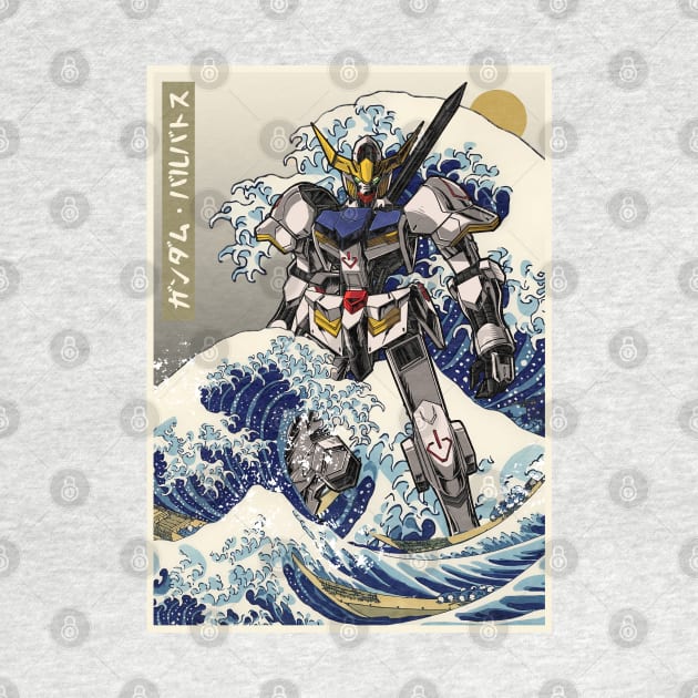 Hokusai Gundam Barbatos by kimikodesign